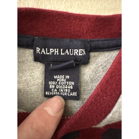 Ralph Lauren Vintage Baby Size Small 3-6 Months Romper Boys Maroon Polo Long - Picture 3 of 12